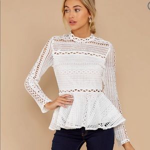 As You Wish White Lace Top